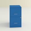 Blue Metal 2-Drawer Vertical Key Locking Heavy Duty Filing Cabinet