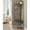 Corner Metal Hall Tree Entryway Coat Rack Upholstered Storage Bench Shoe Rack