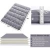 Full XL size Japanese Style Foldable Futon Floor Mattress in Grey Floral Pattern
