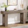 Modern Farmhouse 63-inch Entryway Console Sofa Table in Grey Wood Finish