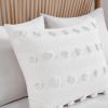 Full/Queen 3-Piece Ivory Pompom Microfiber Comforter Set