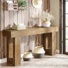 Modern Farmhouse 63-inch Long Narrow Console Sofa Table in Natural Wood Finish