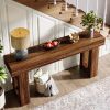 Modern Farmhouse 63-inch Long Narrow Console Sofa Table in Brown Wood Finish