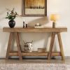 70-inch Farmhouse Style Entryway Console Sofa Table in Natural Wood Finish