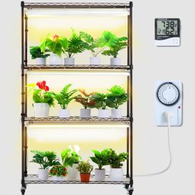 VEVOR Plant Stand with Grow Light, 4 Tiers Plant Shelf with 3000K 180W LED Full Spectrum Light for Indoor Plants