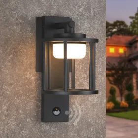Inowel Motion Sensor Outdoor Wall Porch Light 650Lm 6.5W GX53 LED Bulb Modern Wall Sconce 3000K 36311 (Option: Grey)