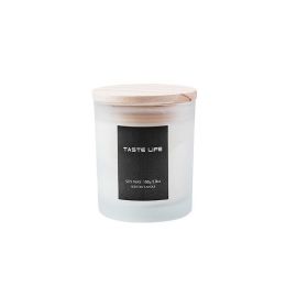 Smokeless Handmade Soy Wax Scented Candle With Clear Wooden Cover (Style: Invert Paris)